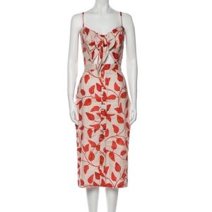 Johanna Ortiz Midi Dress With Cutout (Size 6)